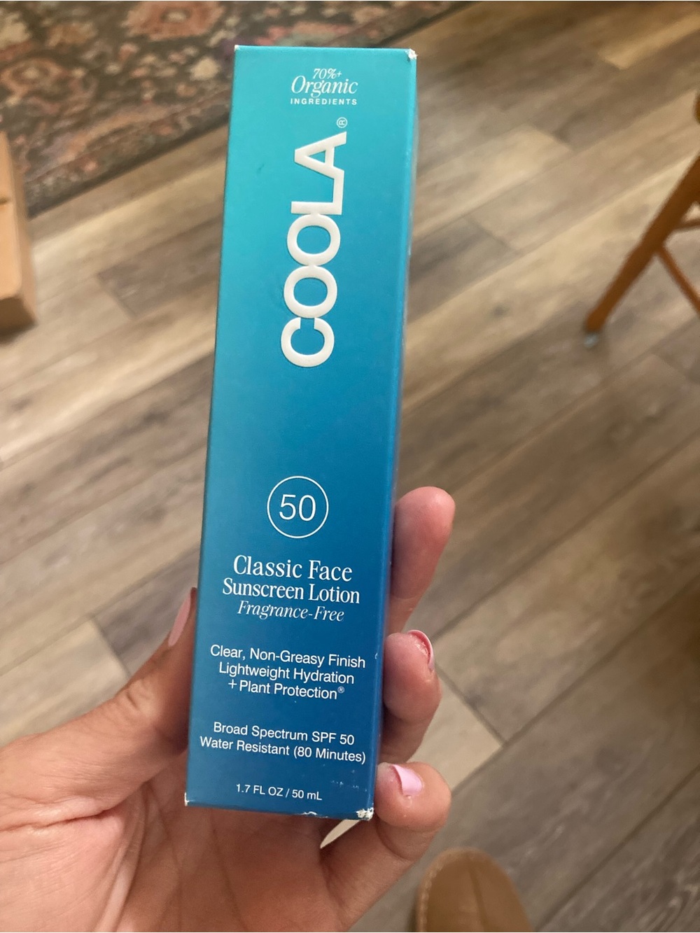 COOLA Classic Face Sunscreen Lotion SPF 50 - Teal Blue new in box